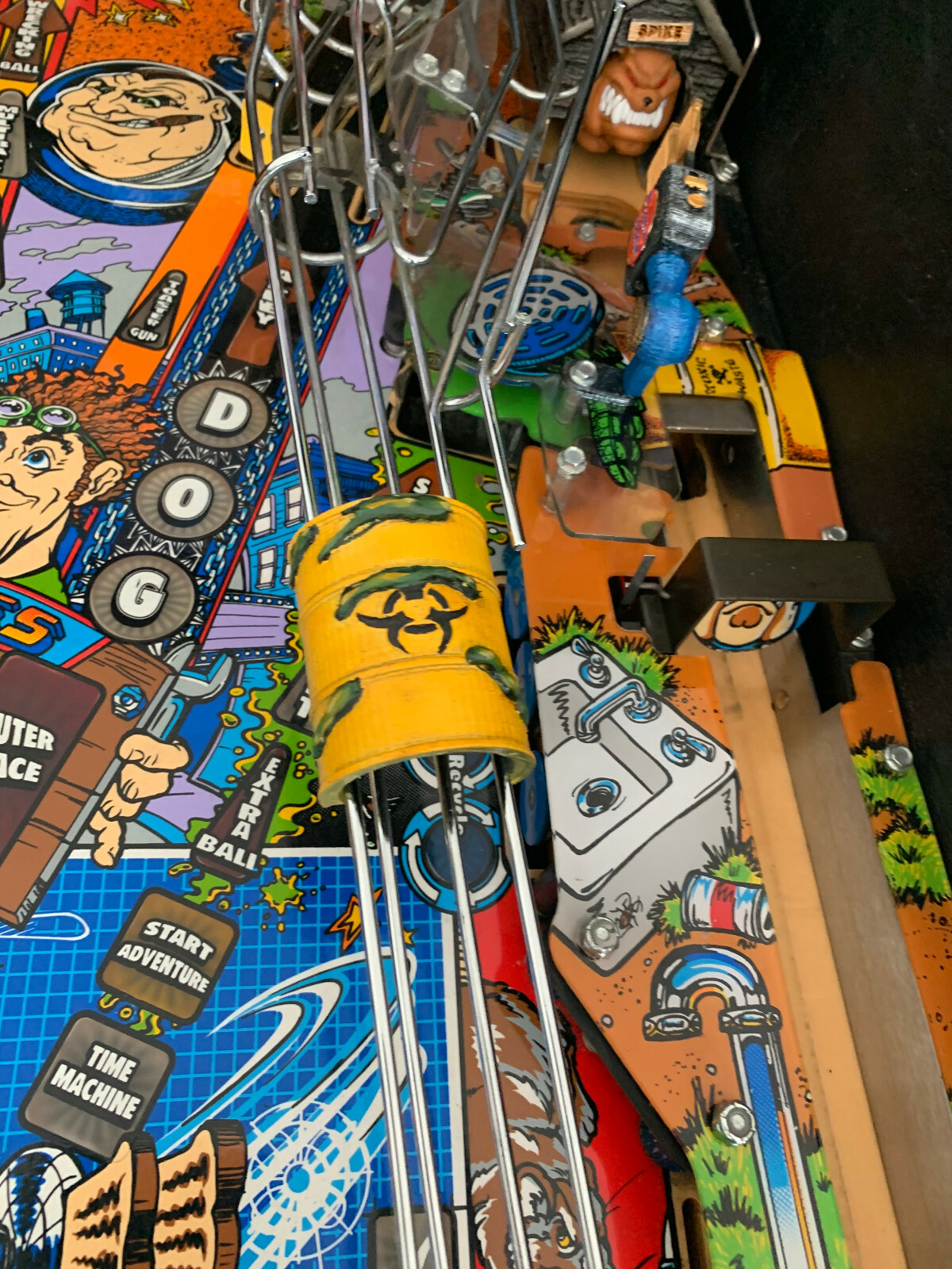 Junk Yard pinball barrel 3D mod painted