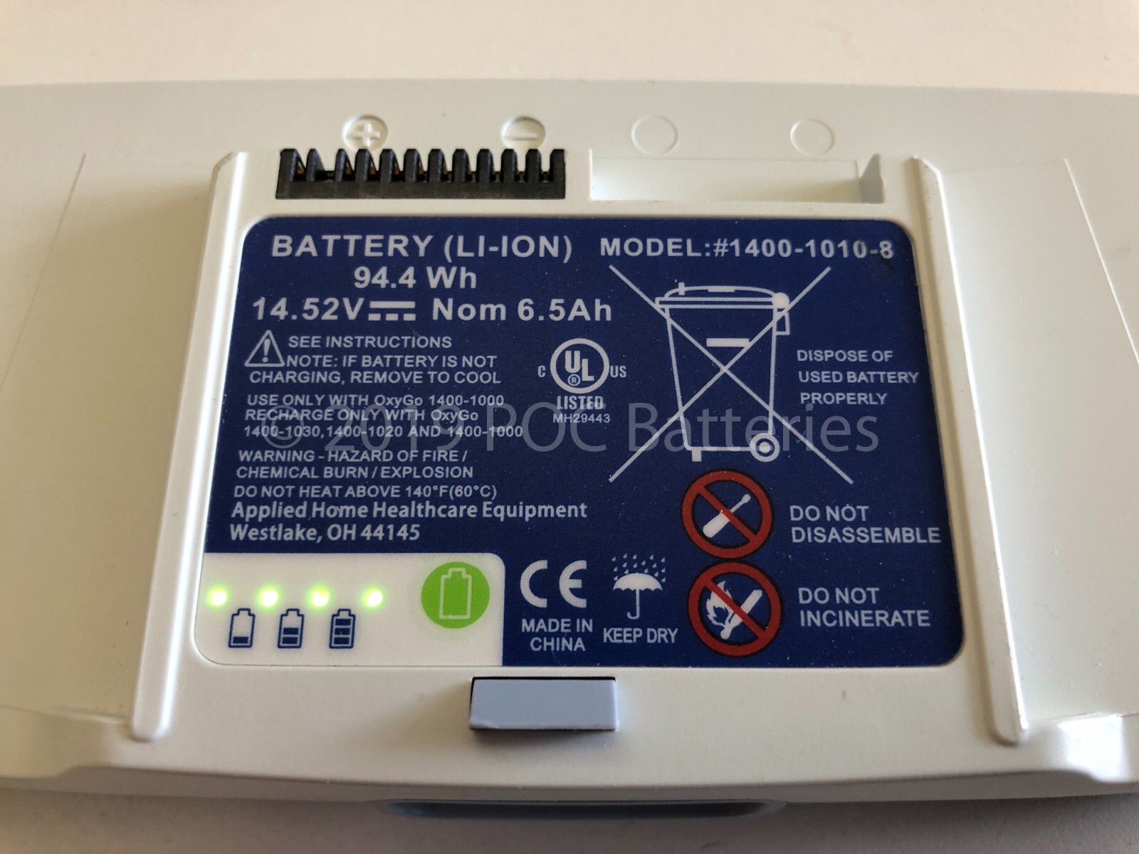 New 2024 Open Box (Oxygo / Inogen G3) 8 cell BA-300 94.4Wh Battery