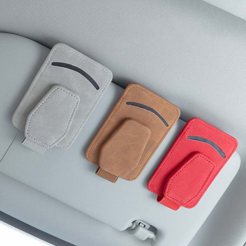Magnetic Car Sunglasses Clip Vehicle Sun Visor Eye Glasses Card Holder Mount