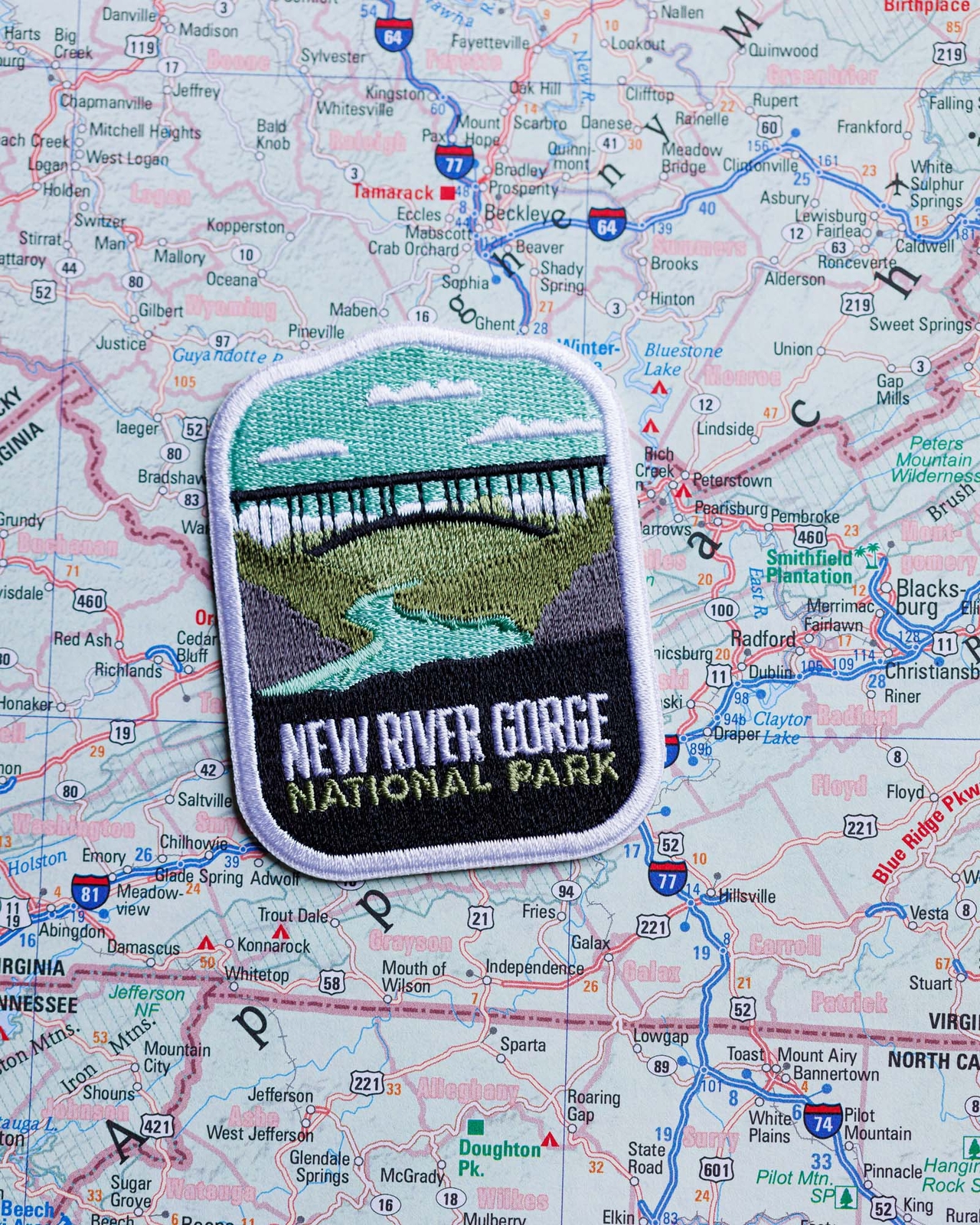 New River Gorge Iron on Travel Patch - Great Souvenir or Gift for travellers