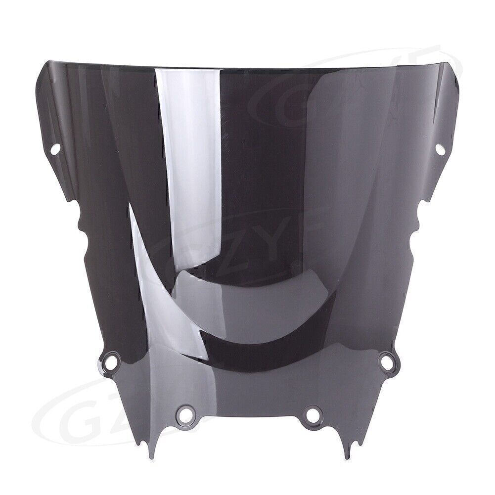 Black Motor Front Screen Windshield Double Bubble For Yamaha YZF R6 1999-2002