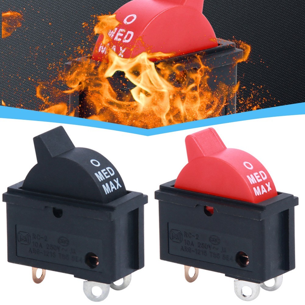 Three Position Power Switch Suitable for Hair Dryers and Electric Fans