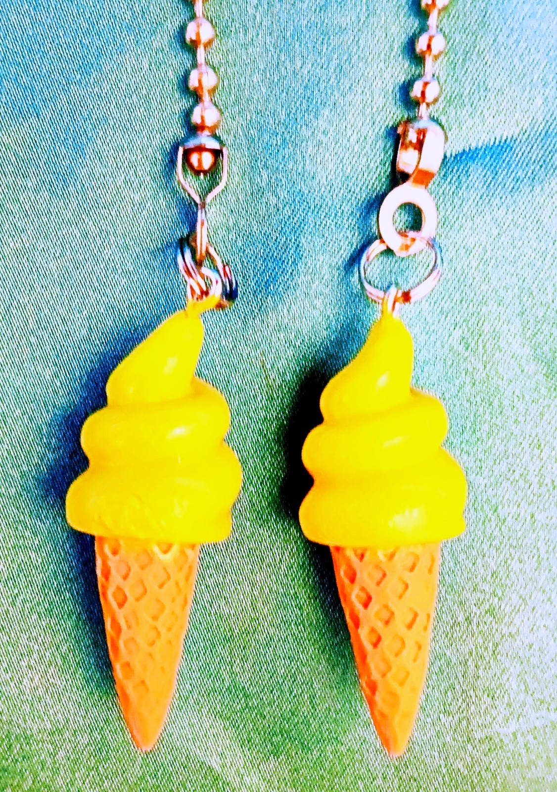 Set of Two ~Mini LEMON ICE CREAM Resin ~ Ceiling Fan Pulls