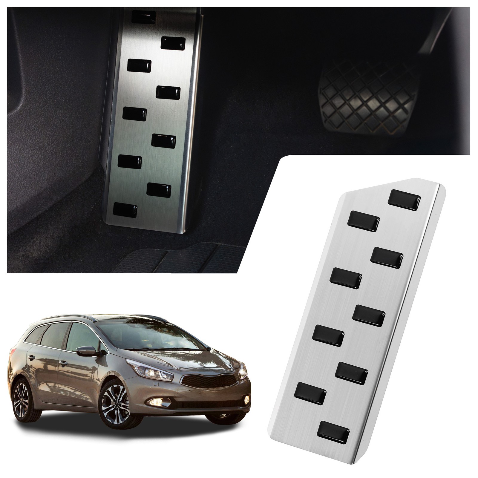 Footrest Plate for KIA Cee'd Hatchback (JD) 5D 2012-2018 Black | Silver