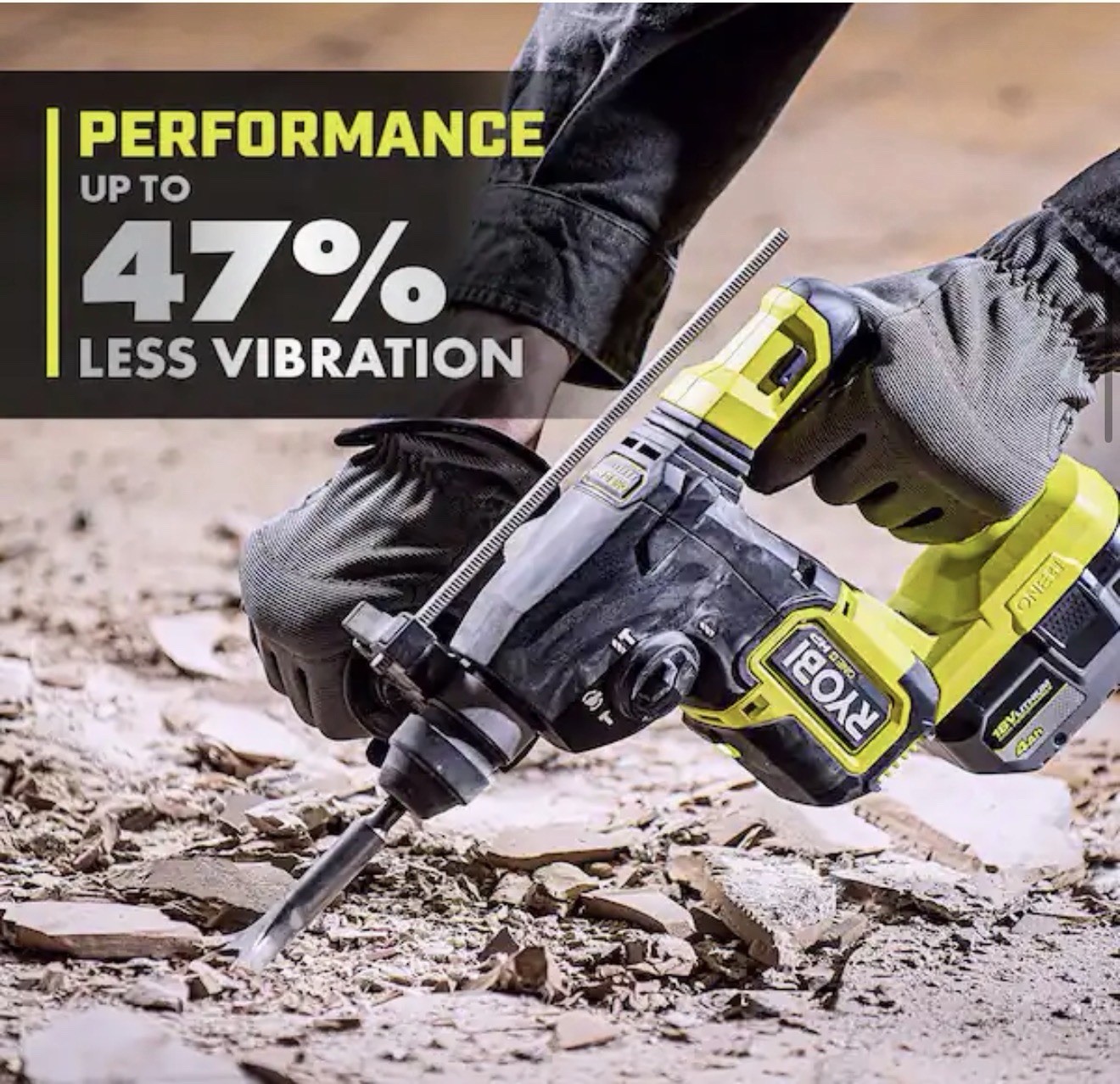 Ryobi P223 18V 1 inch Cordless Rotary Hammer Drill