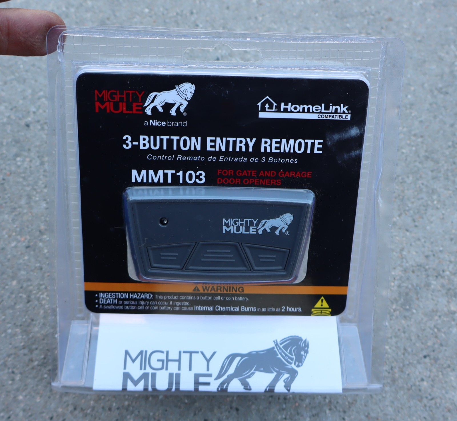 Genuine OEM Mighty Mule GTO Gate Opener Remote Transmitter, MMT103