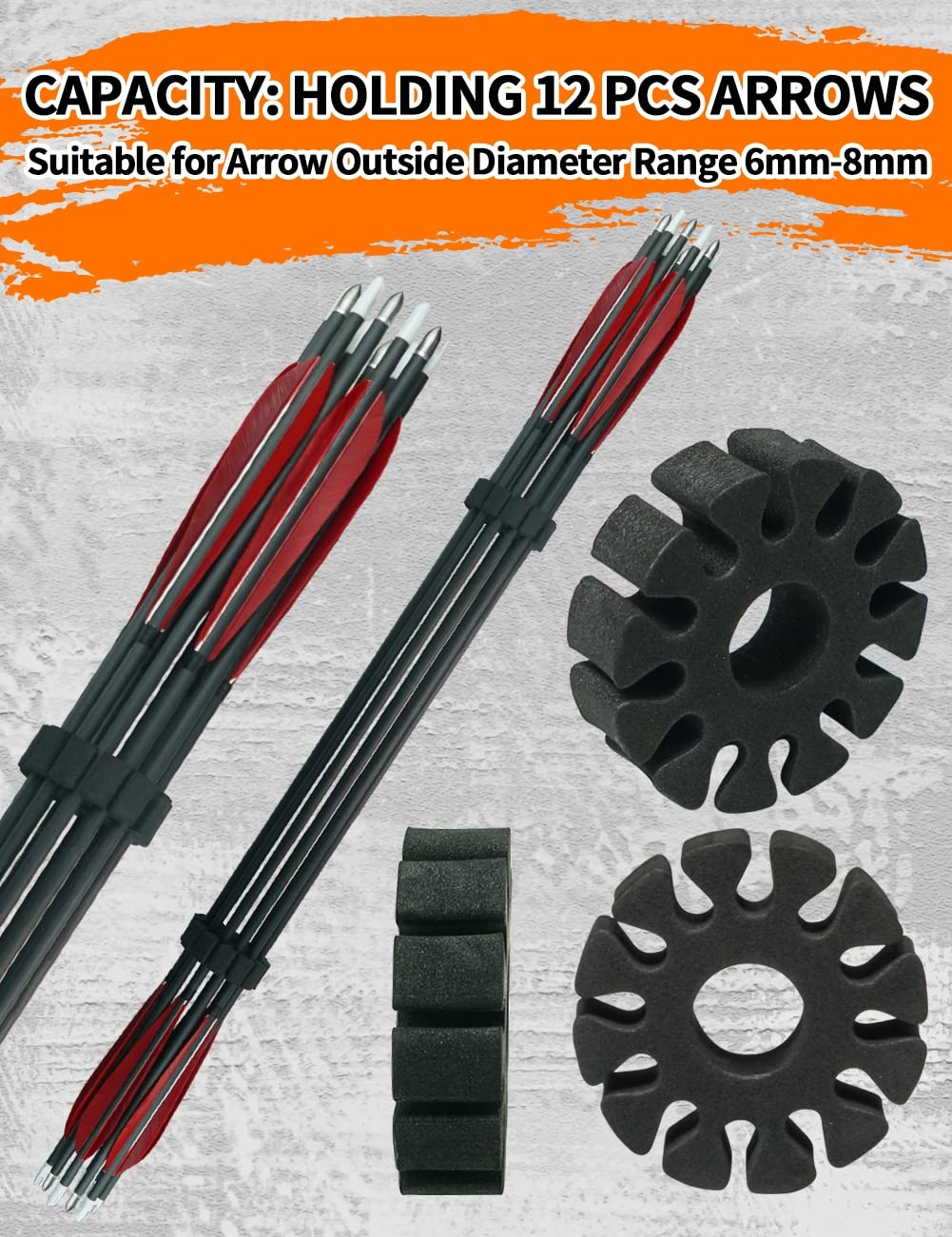 THREE ARCHERS 8Pcs EVA Foam Arrow Pack Round Separator Holder...