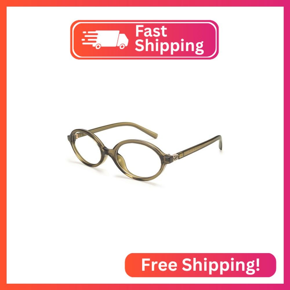 Dollger Oval Blue Light Glasses for Women Men Fashion Retro Green Small 90s Roun