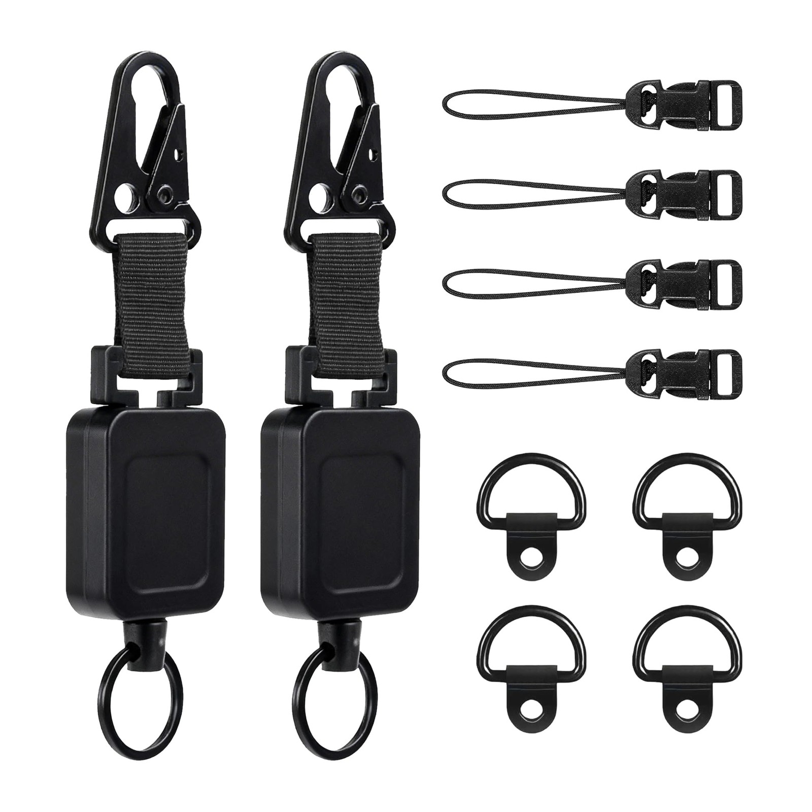 2 Pack CB Mic Retractable Holder with Heavy Duty 24" Stainless Steel Cord, Ea