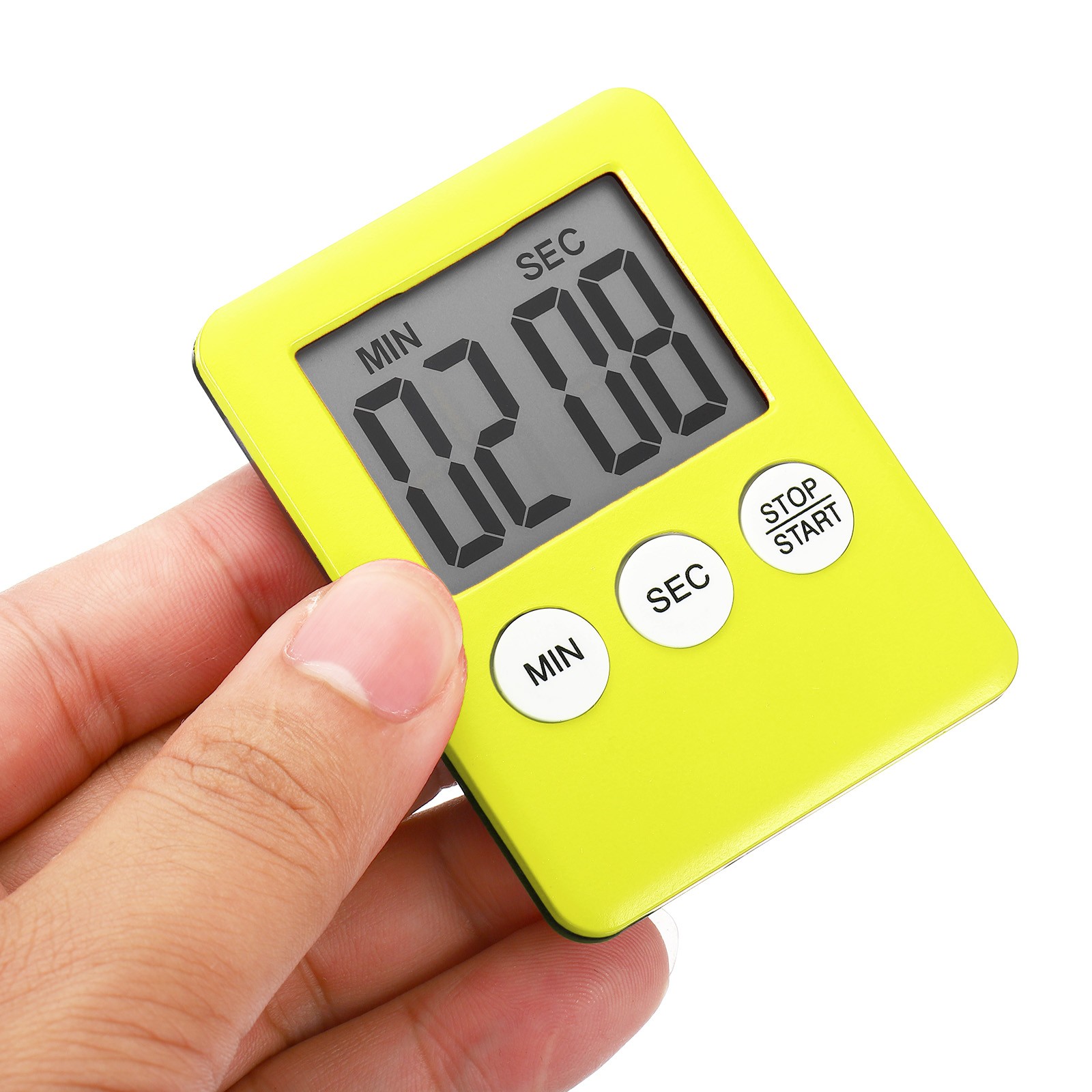 Digital Timer 1Pcs Small Count Down/UP Clock with Magnetic Kitchen Timer Yellow