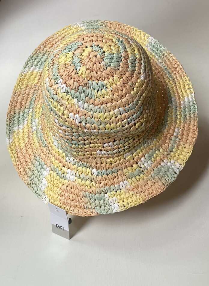 NWT BP. Nordstrom Wide Brim Straw Sun Hat Pastel Colors