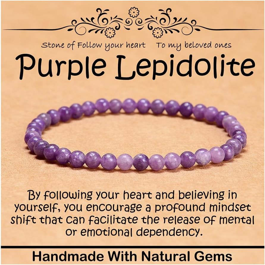 Natural Healing Gemstone Bracelet Handmade Yoga Stretch Elastic Bracelet Stress