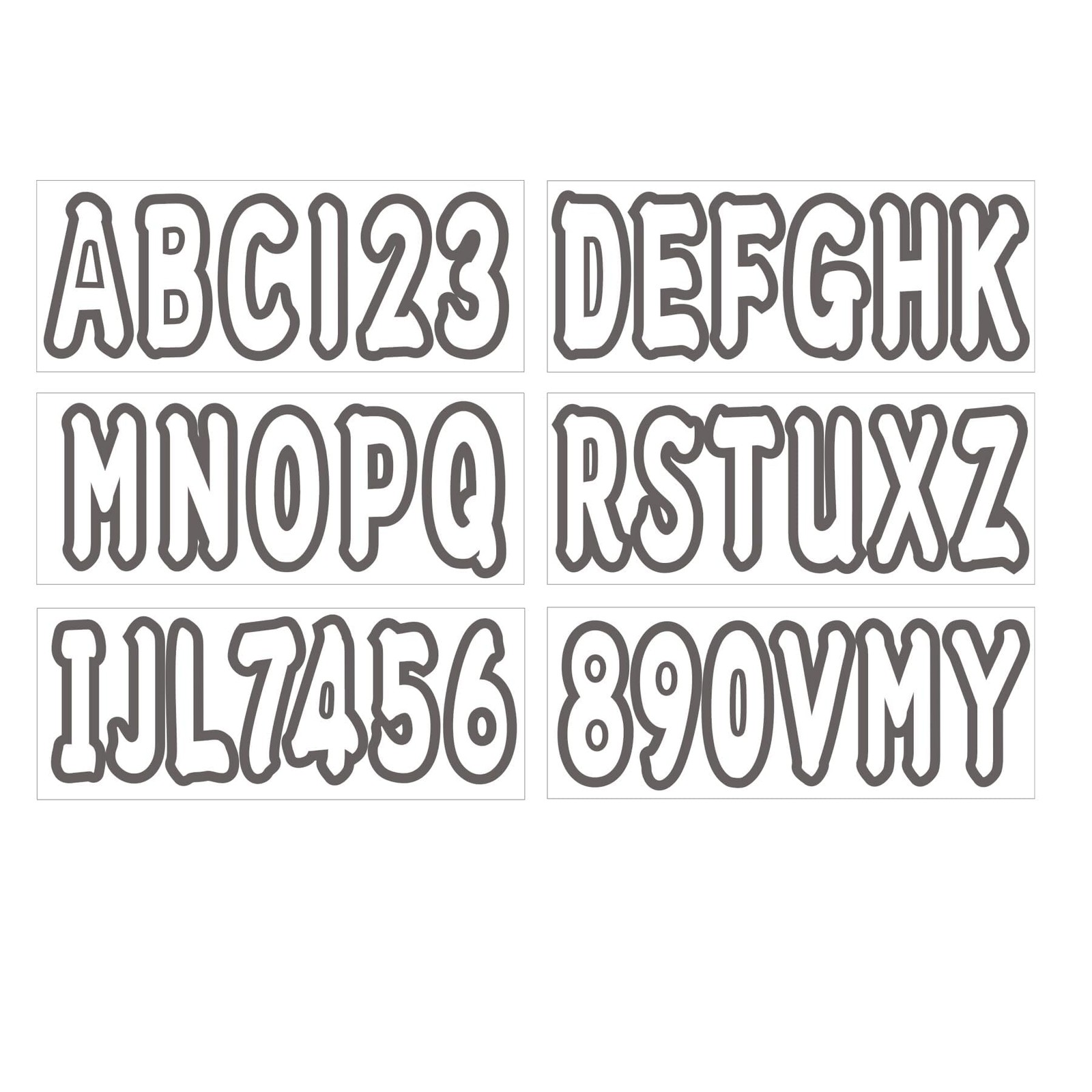 3 Inch Boat Registration Numbers Stickers and Letters Decals for Jet Skis