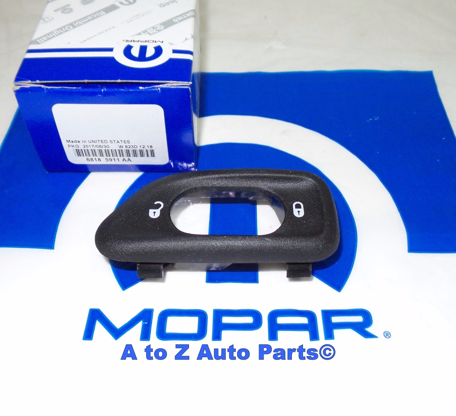 NEW 2011-2018 Jeep Wrangler JK Left Front DRIVER Side DOOR SWITCH BEZEL, OEM