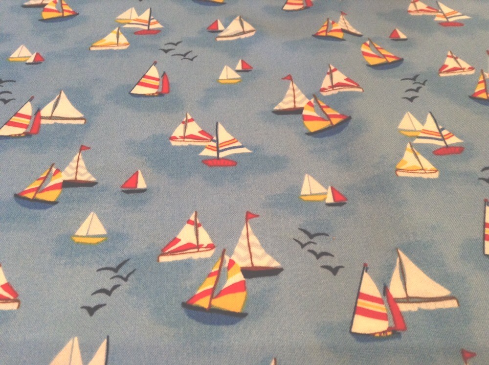 Fabric Sail Boats 4638, sold by the yard