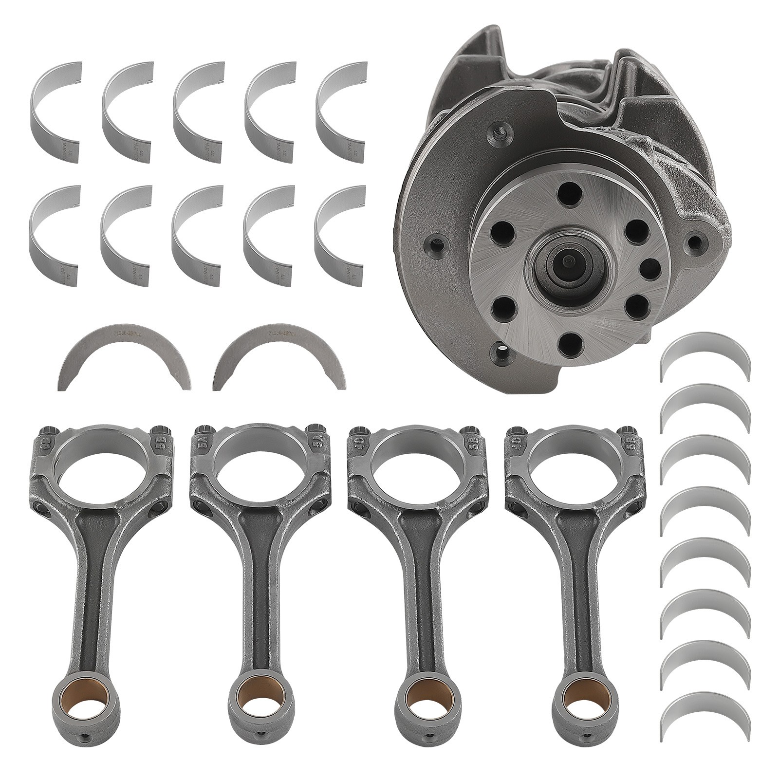 G4FJ Engine Crankshaft & Connecting Rods & Bearings Kit For Hyundai Kia 1.6L