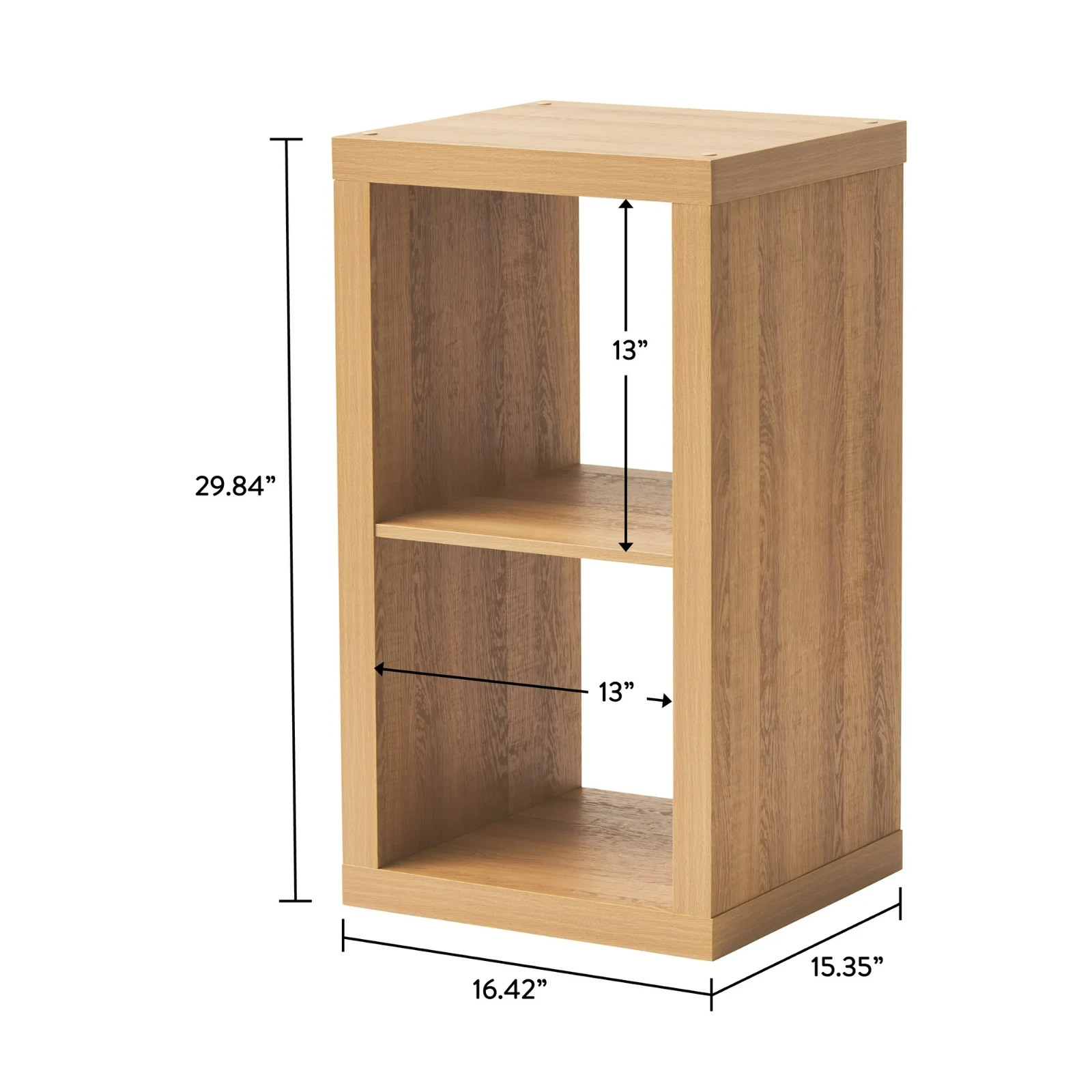 Better Homes & Gardens 2 Cube Storage Organizer, Light Honey