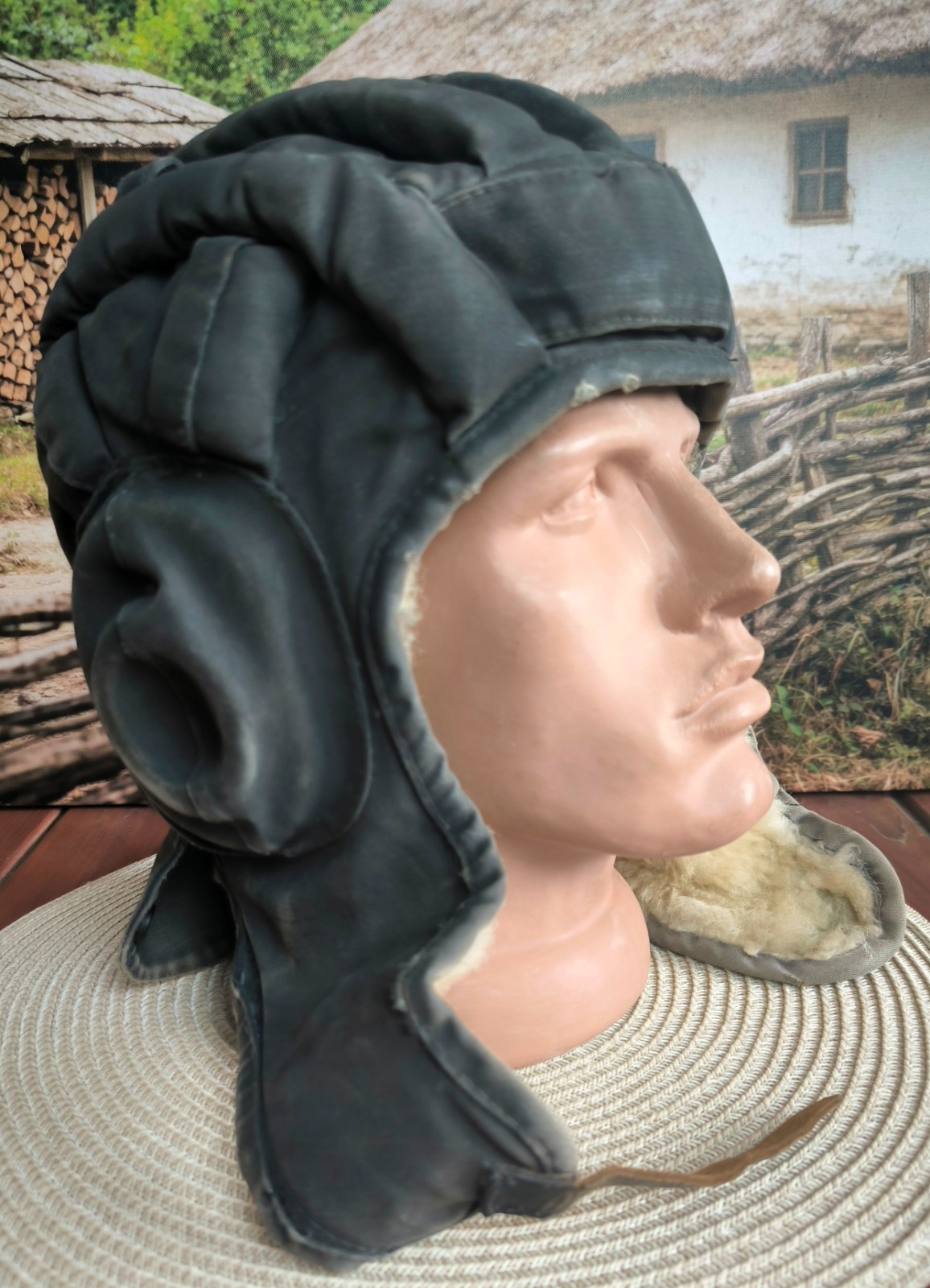 Tanker tankman Tank Cap Helmet Soviet USSR Original Vintage WINTER 2 size