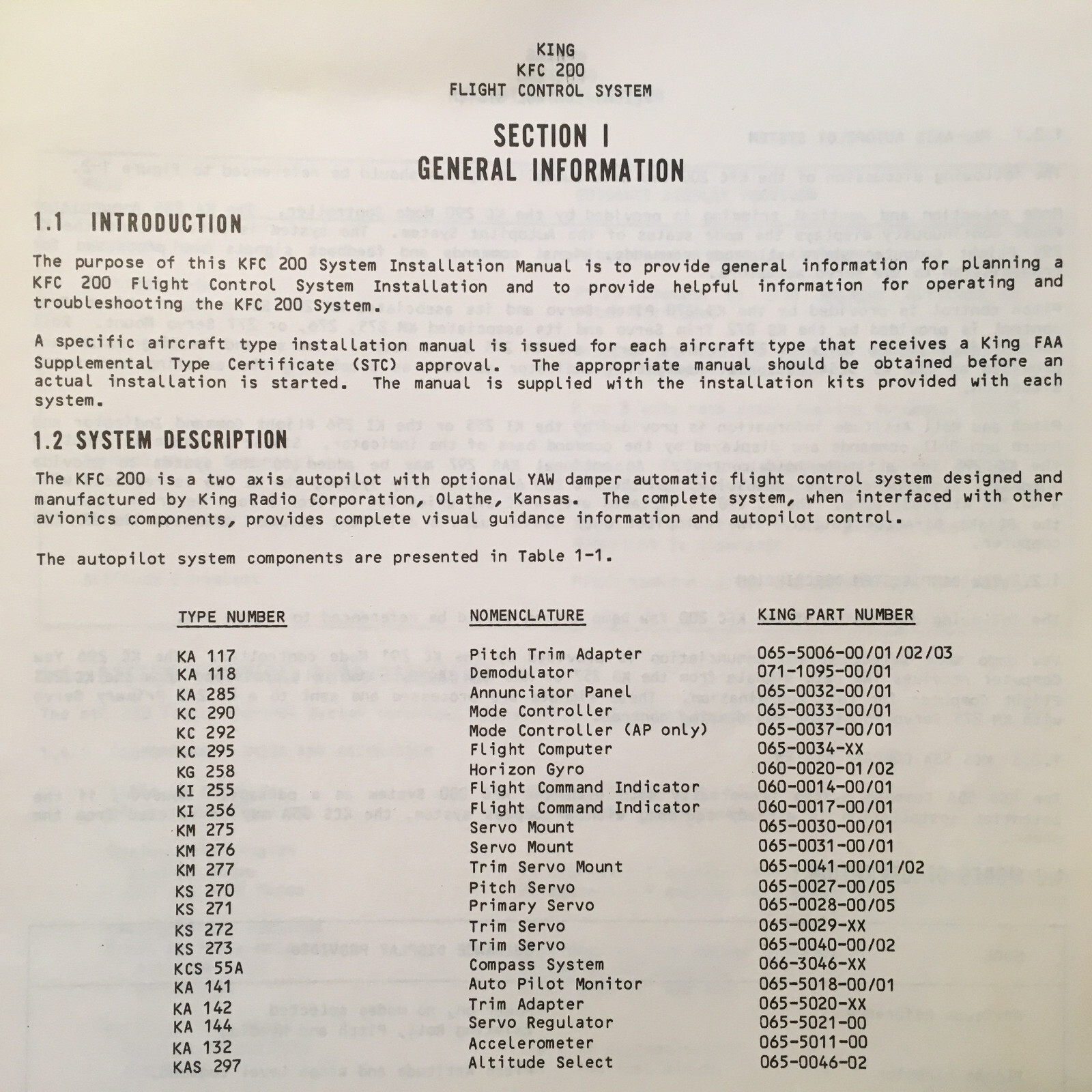 Bendix/King KFC 200 FlightLine Installation & Maintenance Manual