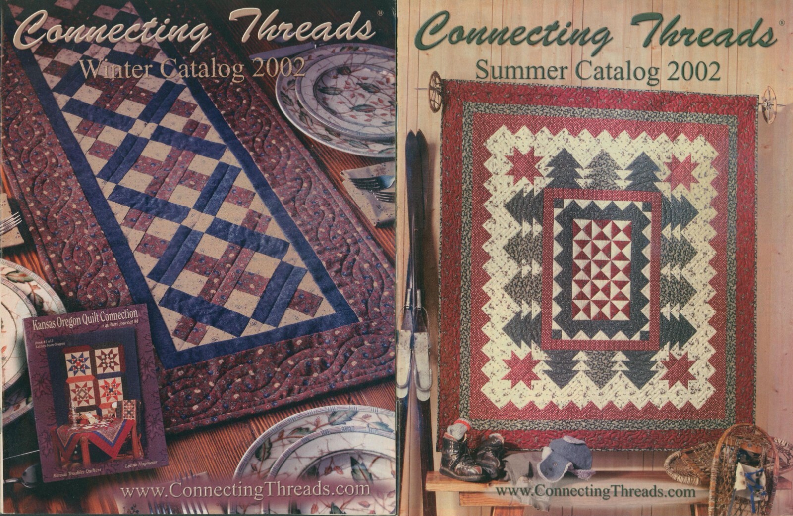 Lot 2 Connecting Threads 2002 Quilting Supply Catalog Fabric Collections Tools