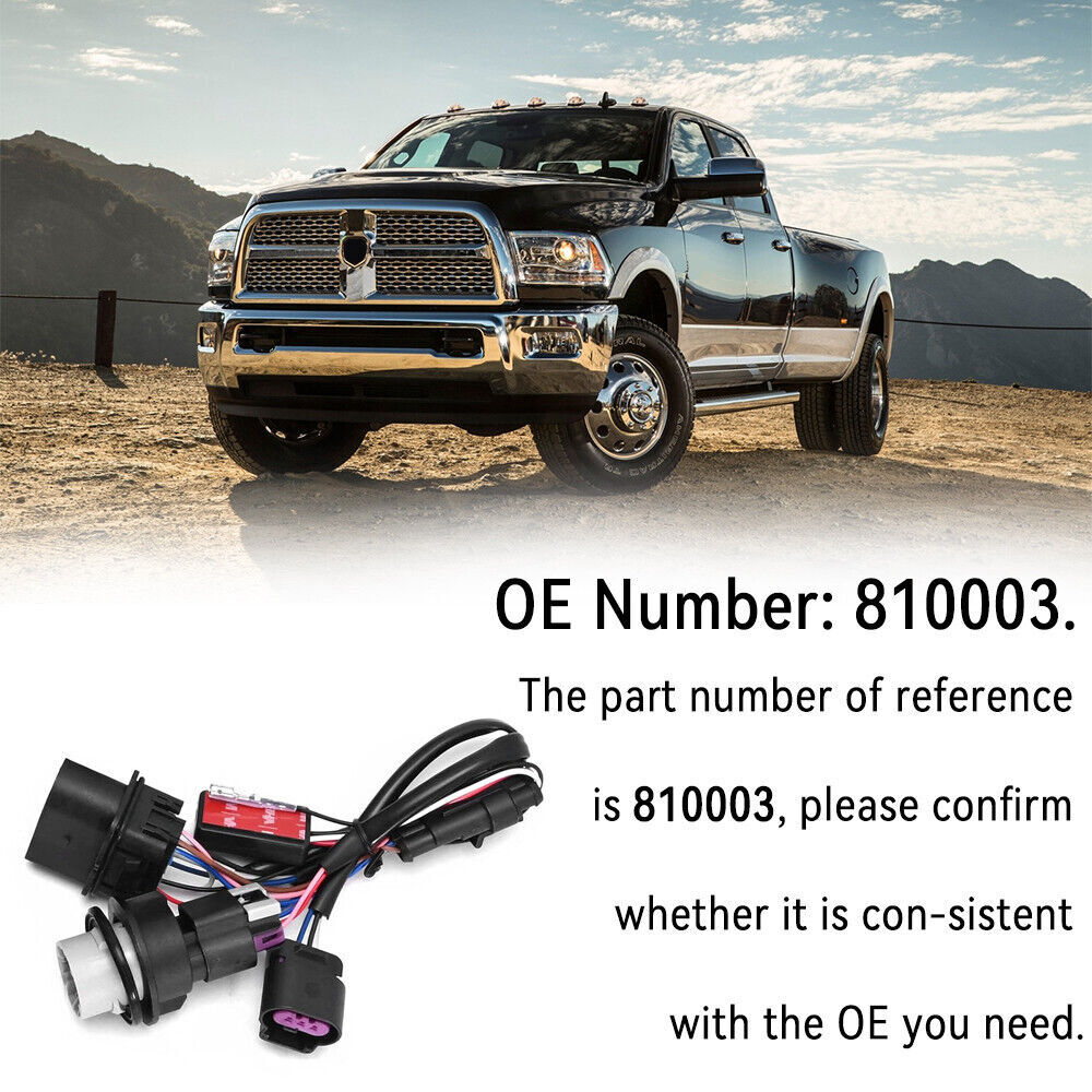 Projector Headlights Conversion Wire Harness For 13-18 Ram 1500 2500 3500 6.7L!!