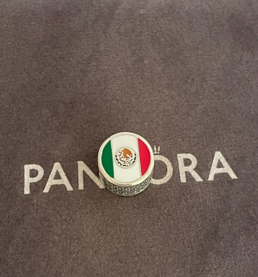 Pandora Mexico Flag Exclusive Charm Bead S925 Sterling Silver