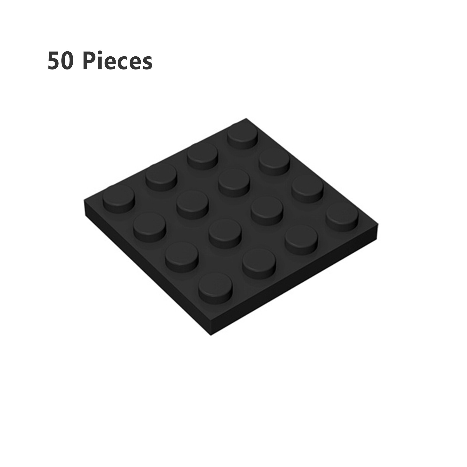 3031 Plate 4X4 Black Bricks Parts 50 PCS Bricks, Pieces & Parts 100% Compatible