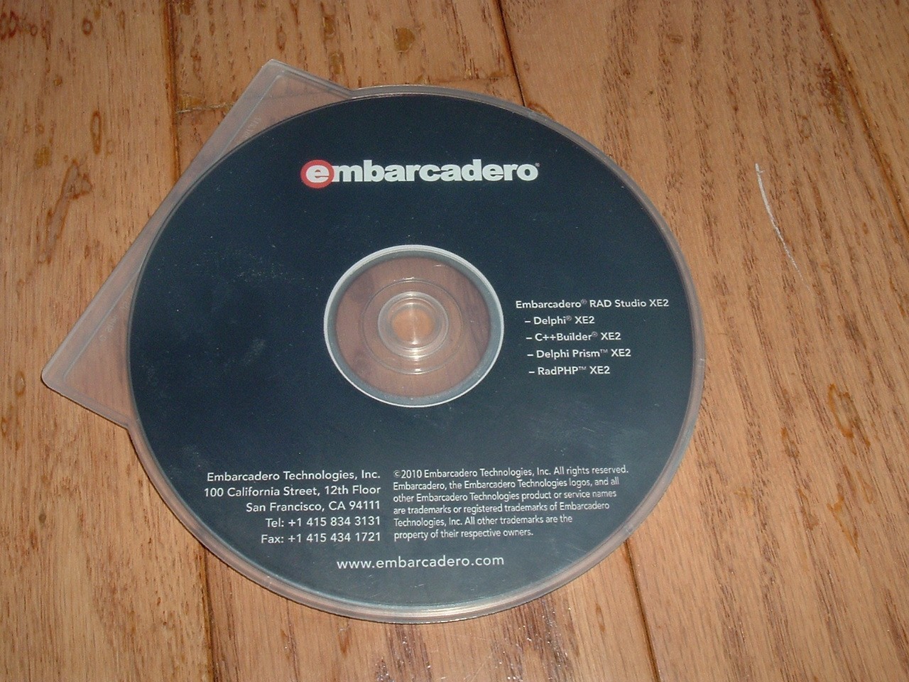 Embarcadero RAD Studio XE2 Delphi, C++ Builder, Prism, RadPHP  installation disk