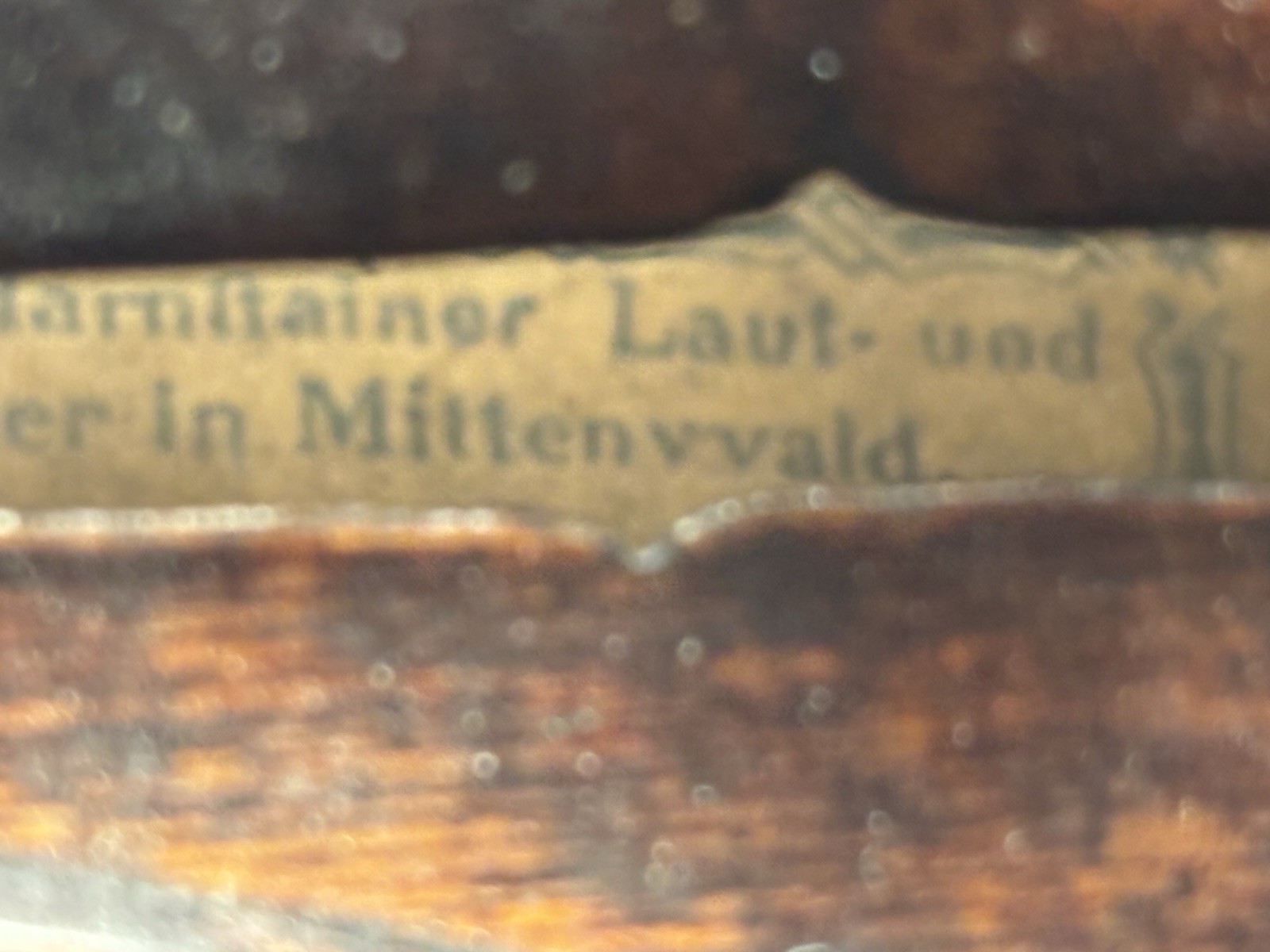 Old Martin Harnftainer laut-und geigenmacher in Mittenvvald Dated 1778 Violin