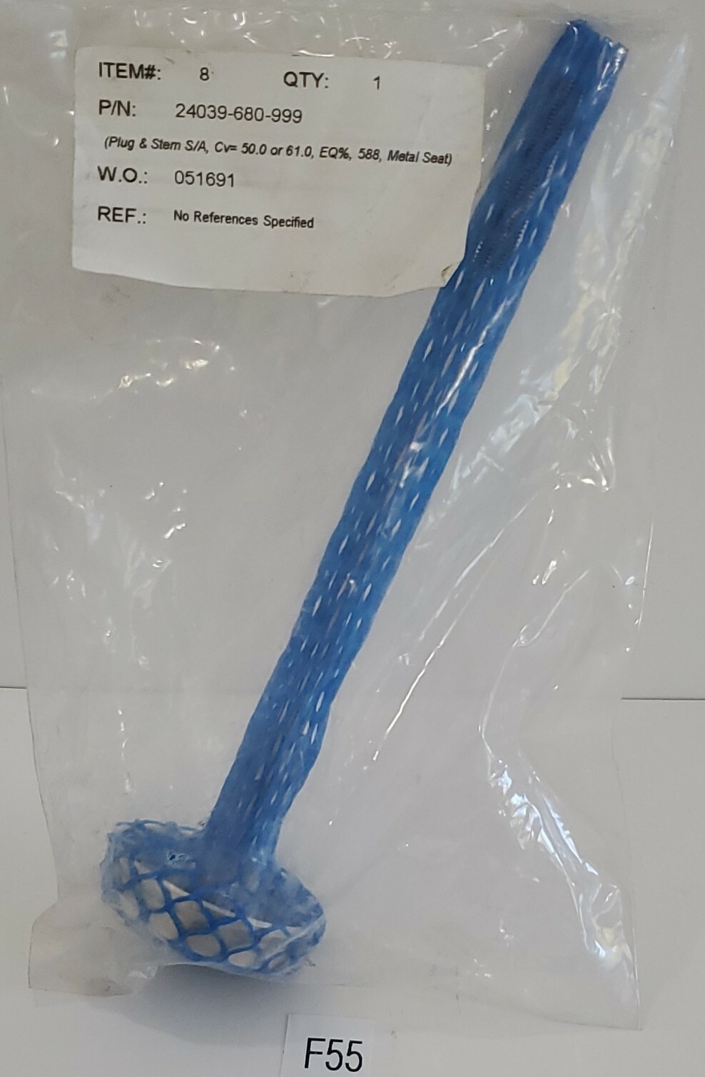 *NEW* DeZURIK? 24039-680-999 Plug & Stem S/A Cv= 50.0 or 61.0 EQ% 588 Metal Seat