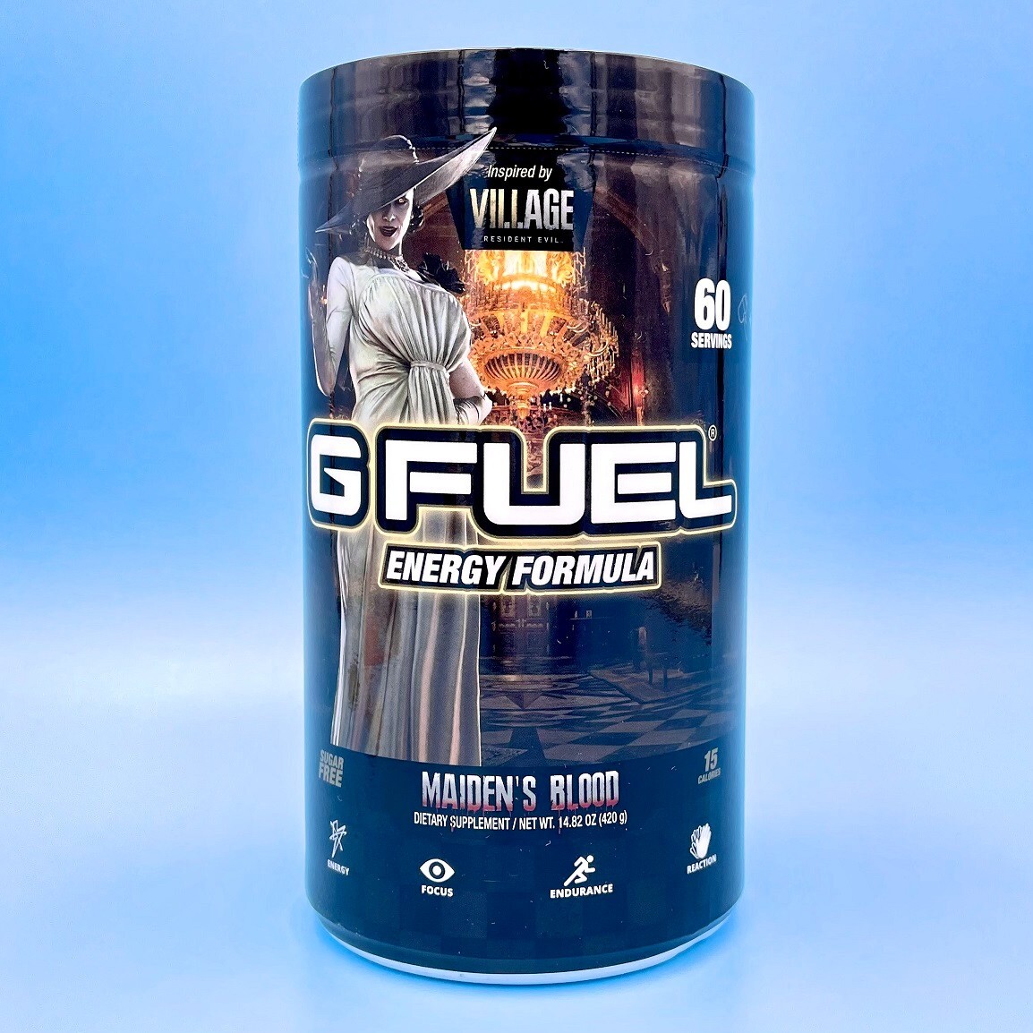 G Fuel Resident Village 8 Lady Dimitrescu Maiden's Blood Tall Tub Energy Formula