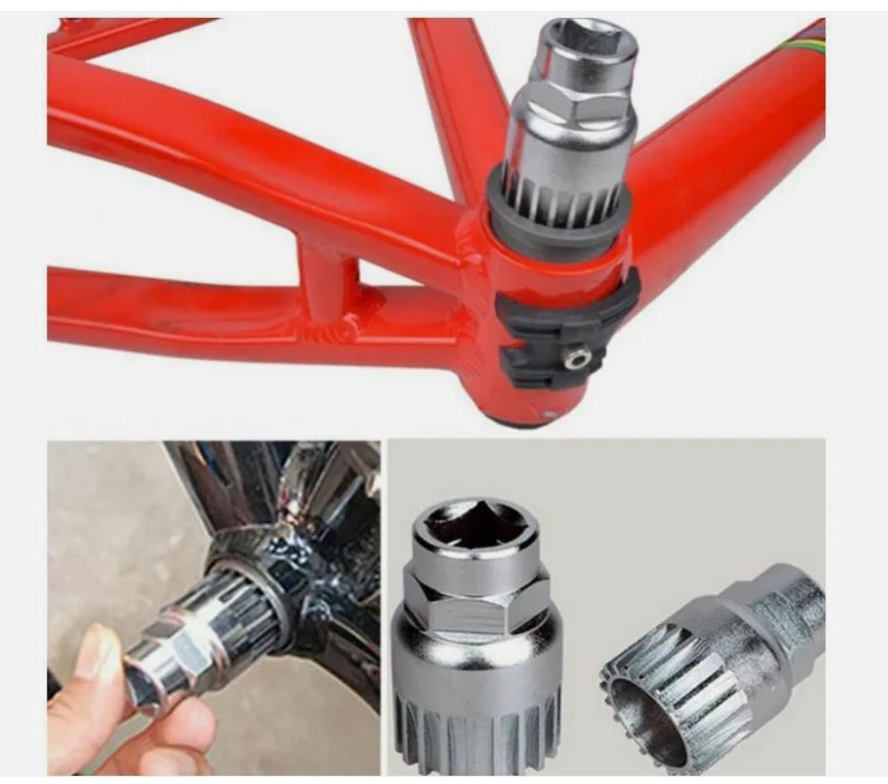 Crank Chain Cutter Extractor Bracket Freewheel Puller 6PCS Bike Repair Tool Kit