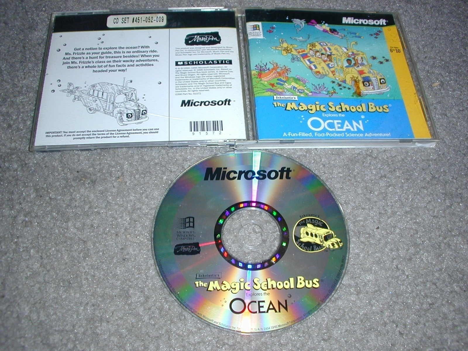 The Magic School Bus Explores The Ocean PC CD-ROM Microsoft 1996 Windows 95/3.1