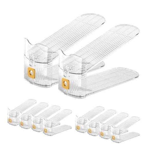 Shoe Slots Organizers 10Pack Shoe Stacker Organizer for Closet 10 Pack Clear