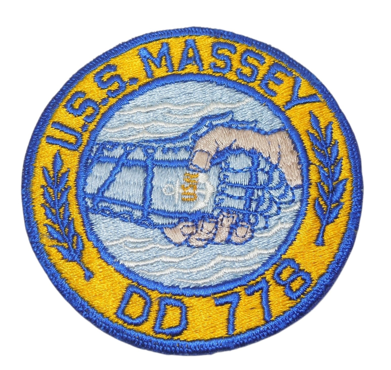 Original Vietnam War US Navy USS Massey DD-778 Destroyer Patch O63