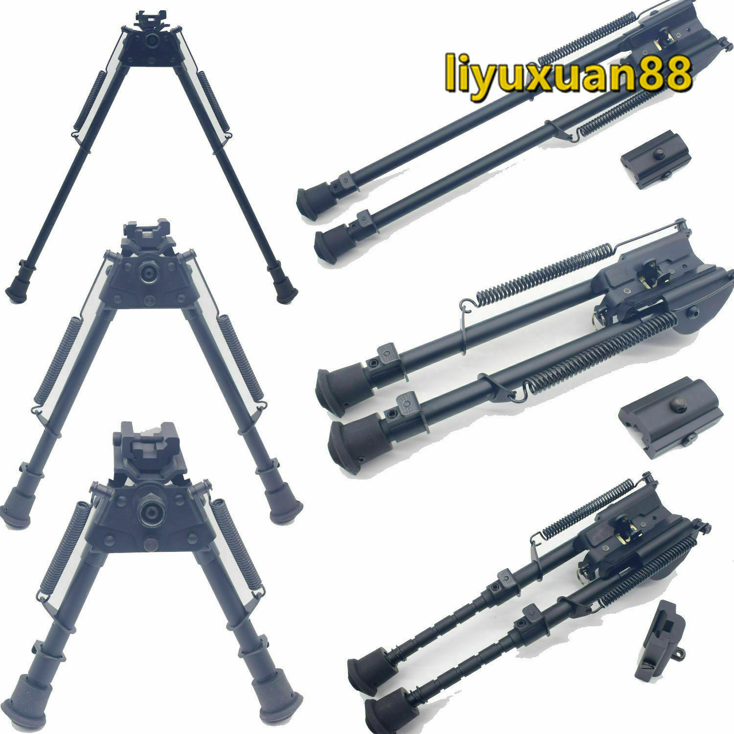 6-21'' Adjustable Harris Style Bipod Heavy Duty Swivel tilt-level Pivot Adapter