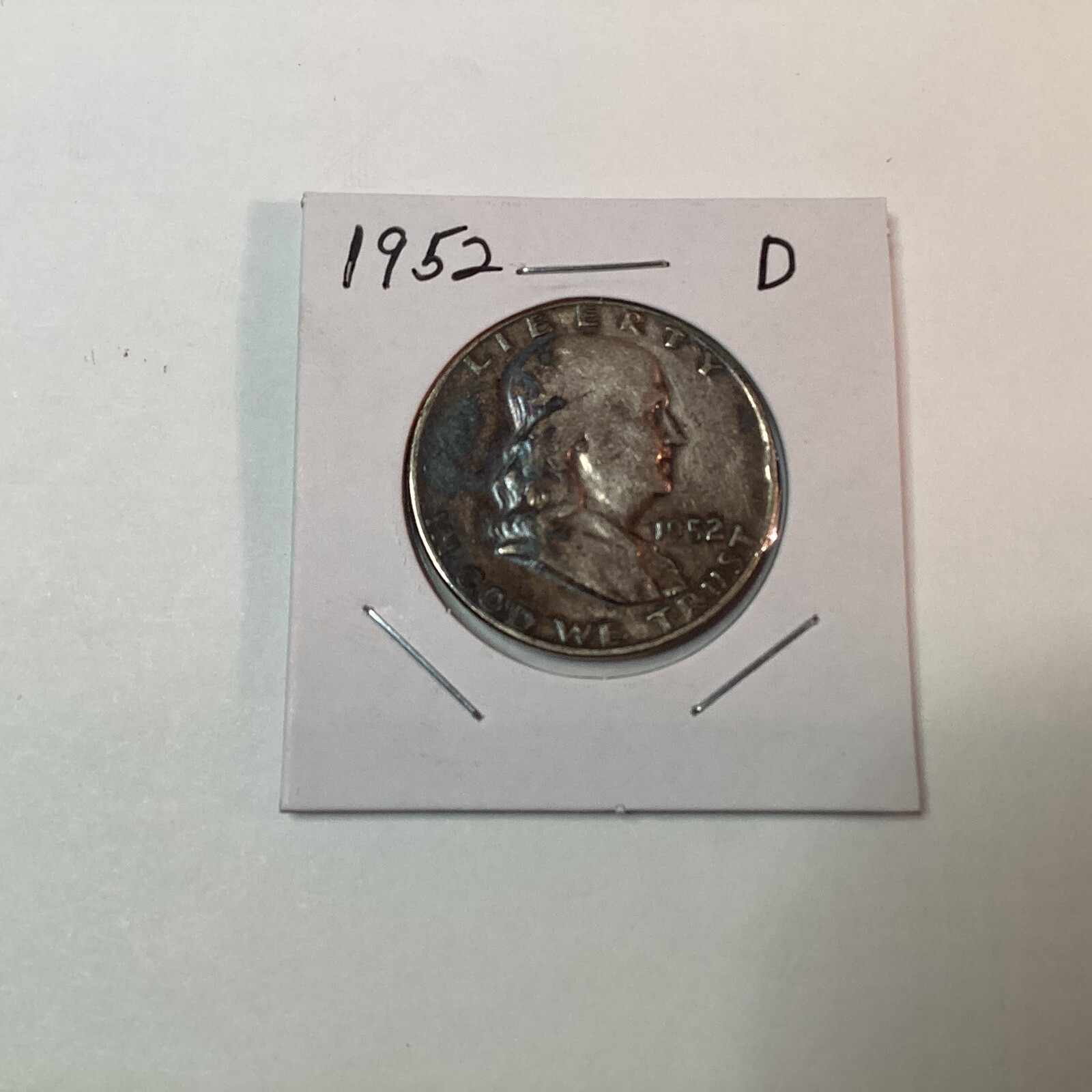 1952 D Franklin Half Dollar 90% Silver Coin Exact Coin Shown