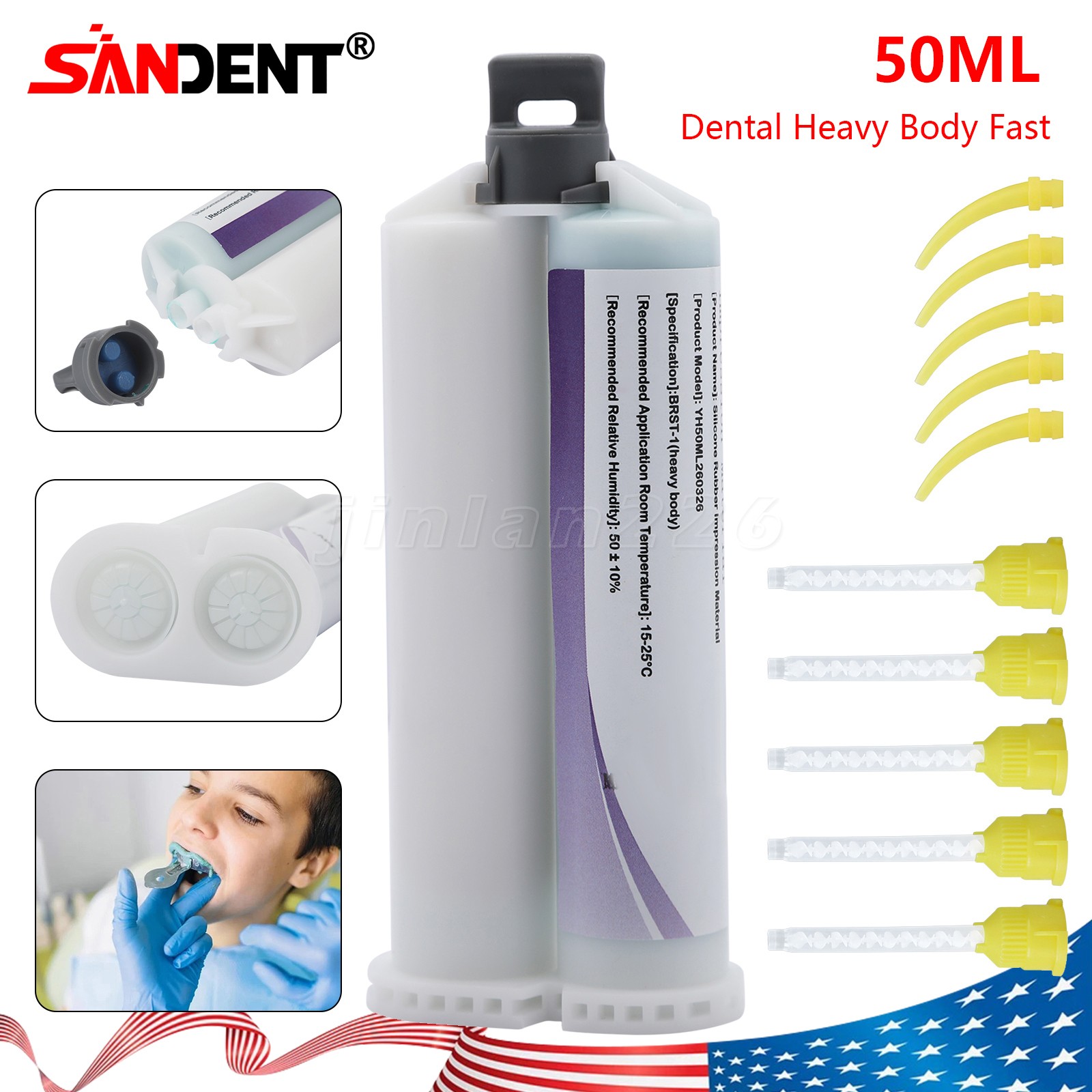 Heavy & Fast Set Impression Material 50mL+Tip