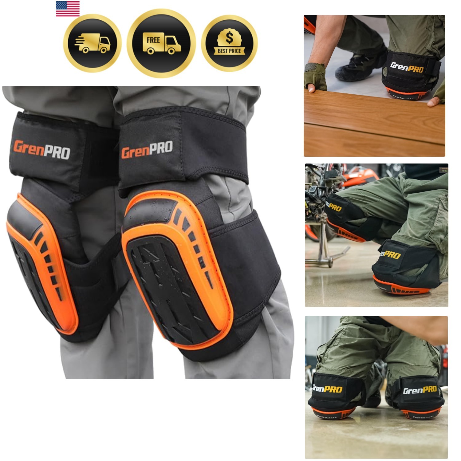 Professional Knee Pads for Work,Heavy Duty Thick Foam Knee Pads Tools,Knee Pa...