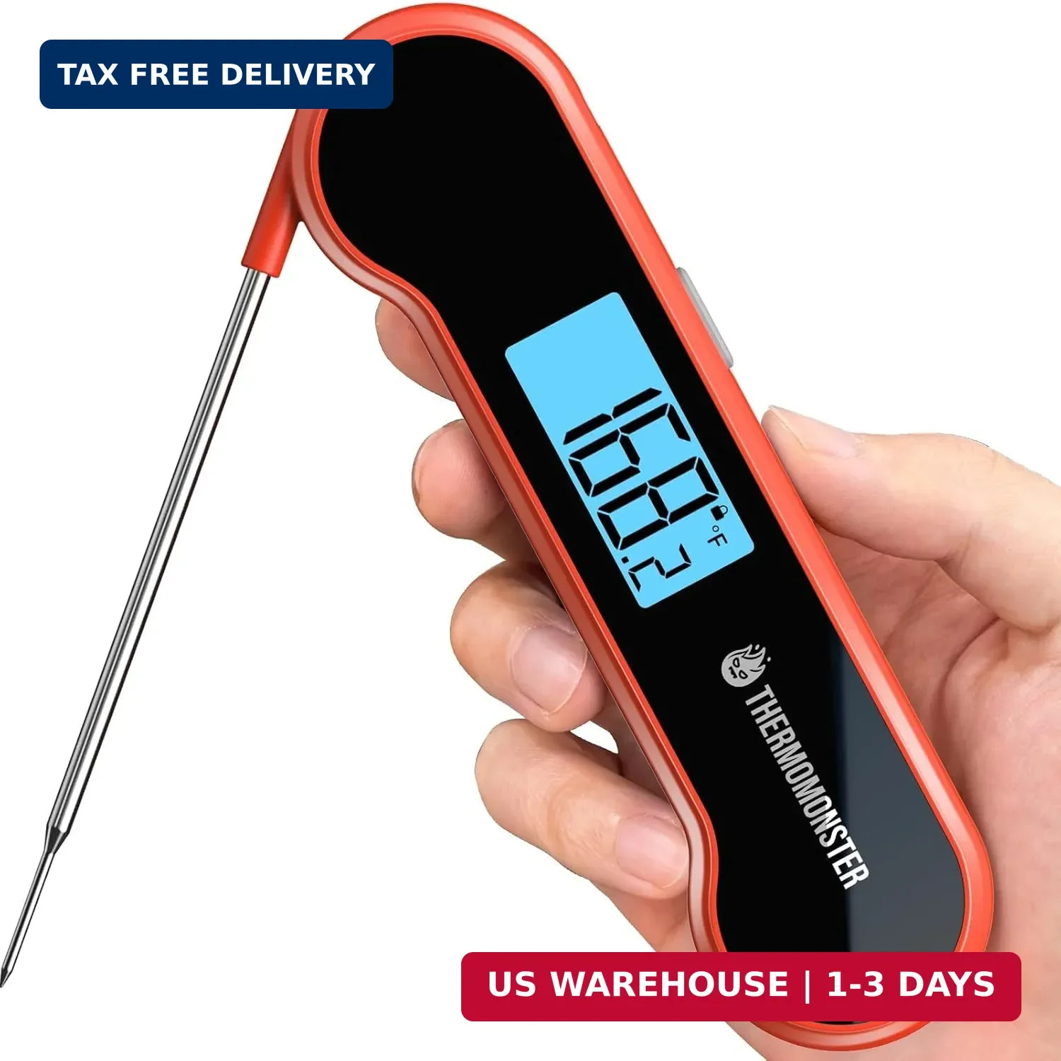 0.5 Sec Instant Read Meat Thermometer Digital with ±0.5℉ Precision, Food Thermom