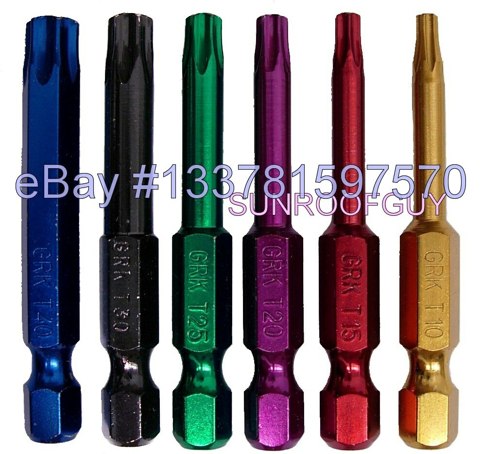 GRK Fasteners 2” TORX Bits (2/pk) (Choose T-10 thru T-40) Star NEW