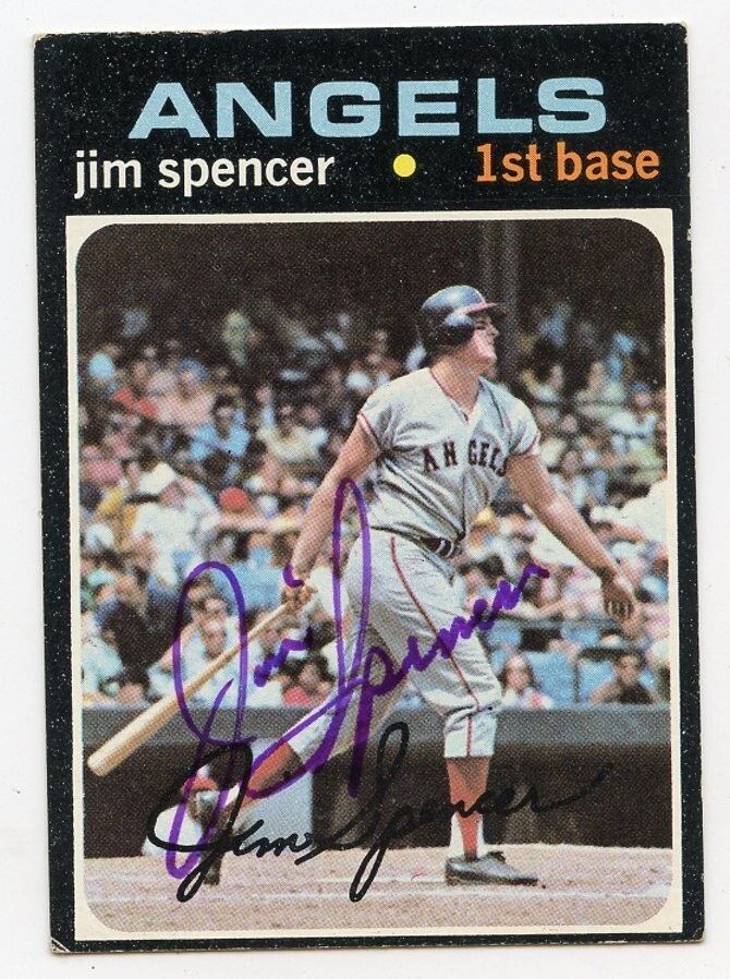 JIM SPENCER Signed 1971 Topps #78 Angels  Guaranteed Authentic KOA