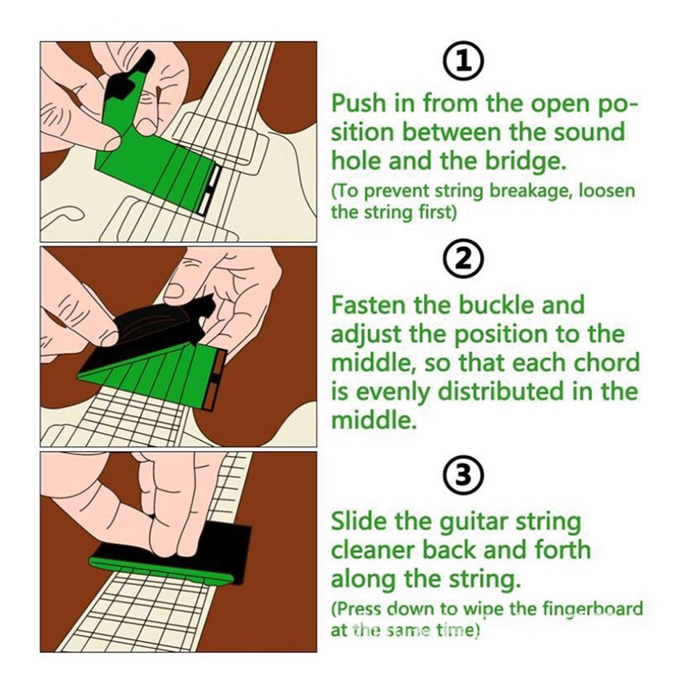Fingerboard Cleaner, String Cleaner Guitars, String Scrubber, Guitar String4692