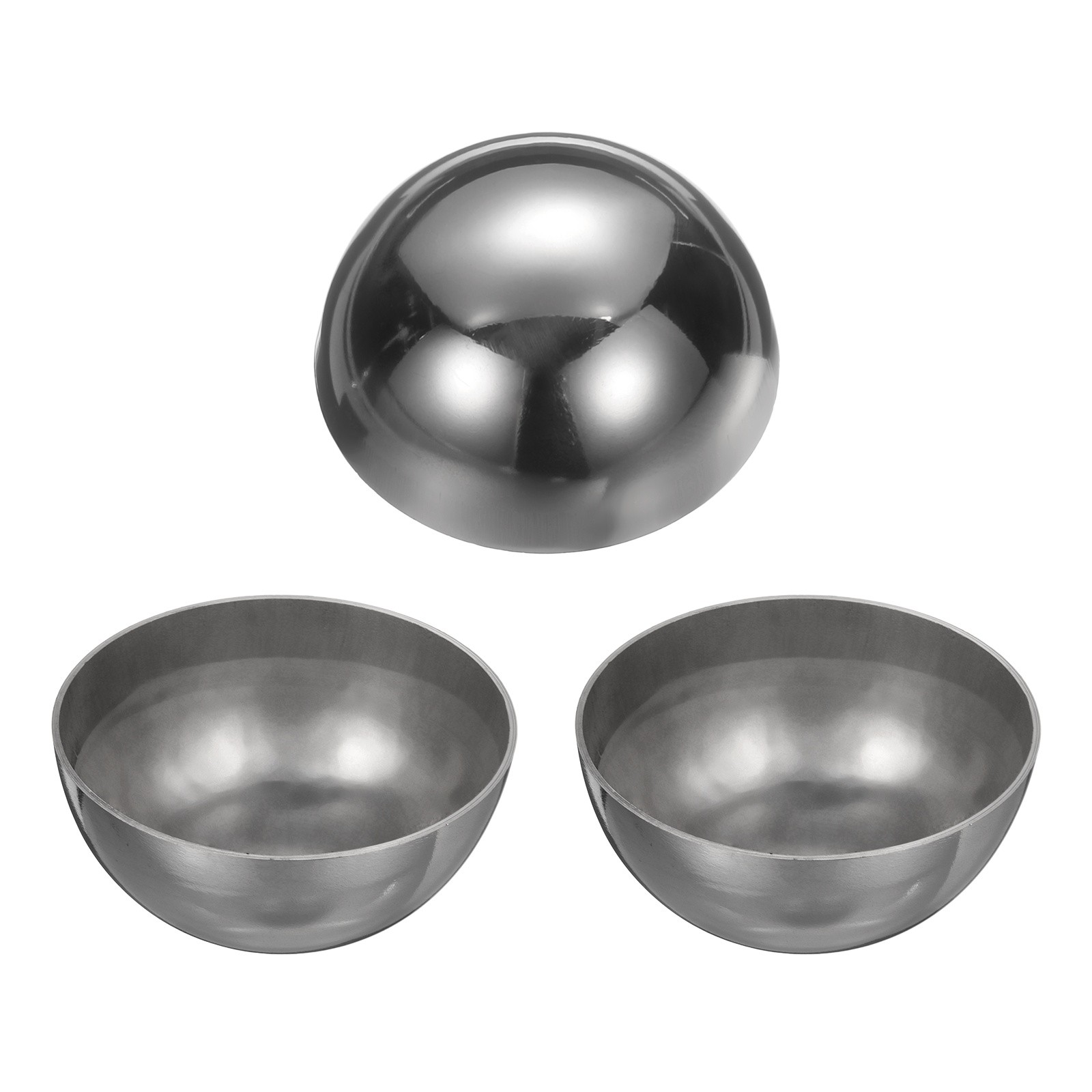 3pcs 69.5mm(2.7") OD 304 Stainless Steel Hollow Mirror Polished Hemisphere Ball