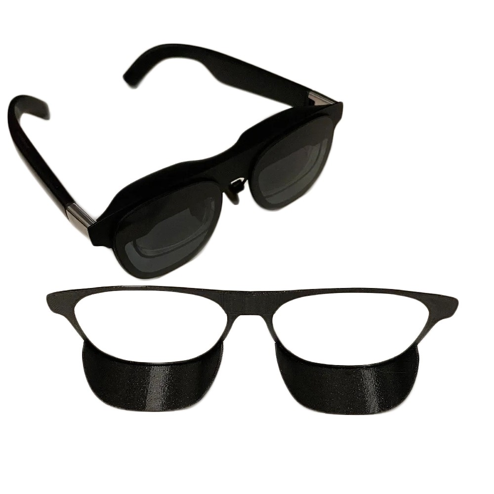 Screen Shade For Xreal One Lens Protector Bottom Light Shield 3D Printing Black
