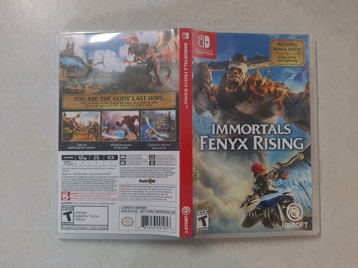 Authentic Case ONLY - Nintendo Switch - Immortals Fenyx Rising