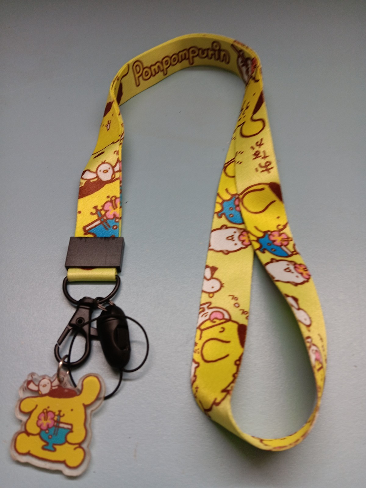 Hello Kitty Pompompurin Yellow Lanyard (NEW)