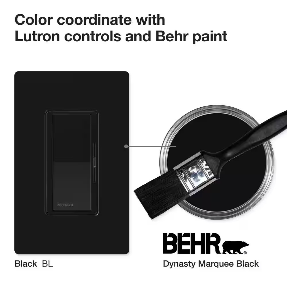 Claro On/Off Switch, 15 Amp/Single Pole, Black (CA-1PS-BL)