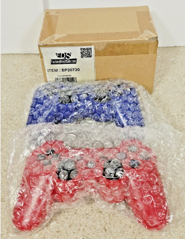 2 Wireless Controller for Sony PS3 Red/Blue PlayStation 3 - SEALED Controllers