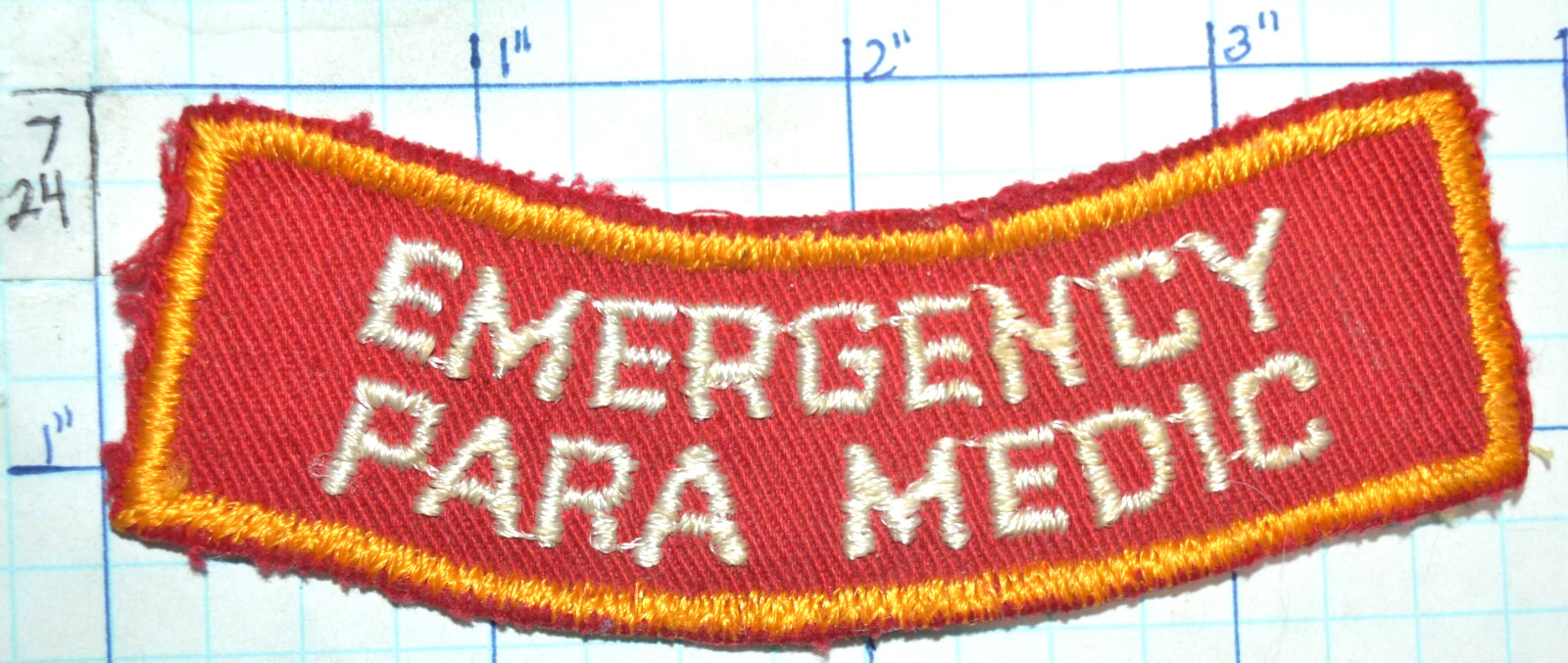 EMERGENCY PARA MEDIC PARAMEDIC MEDICAL RESCUE 3.75" ROCKER PATCH